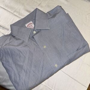 Brooks Brothers Mens 15-34 Long Sleeve Blue Button Down Shirt